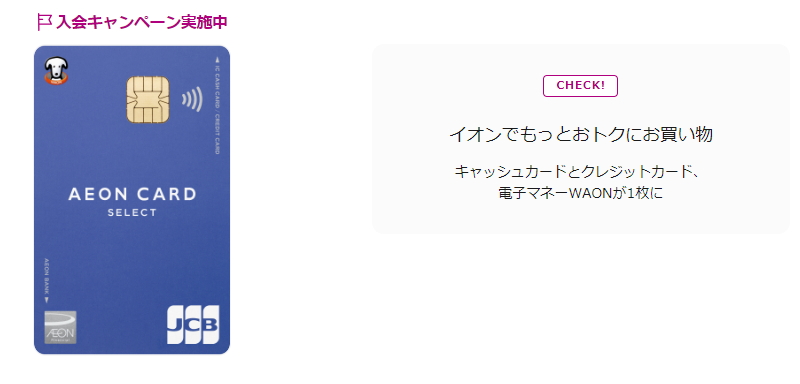 イオンカードセレクトの画像